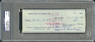 1959 Vince Lombardi Signed Green Bay Packers Check (PSA/DNA MINT 9)